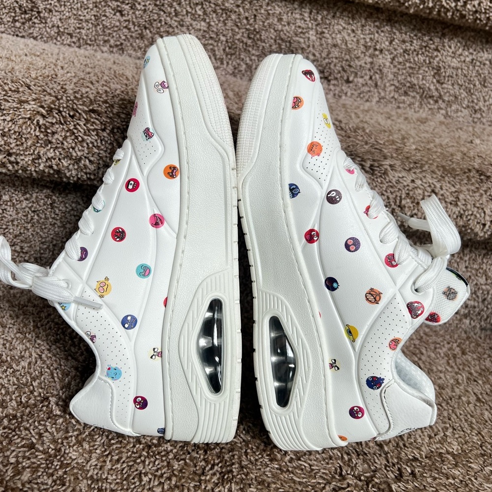Skechers. X Vexx Multi-Moji White Sneakers - Picture 10 of 14